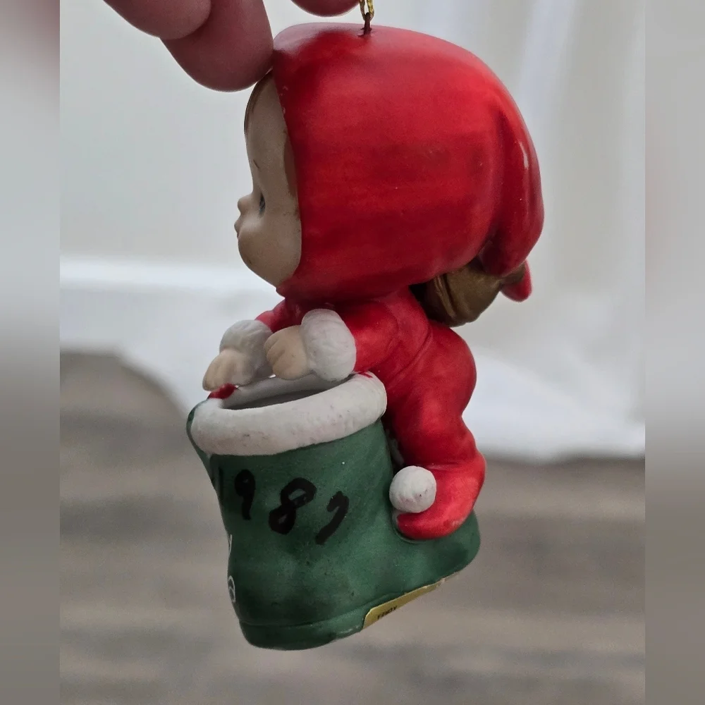 1987 Ruth Morehead Enesco I Love My Grandpa Christmas Ornament Collectible